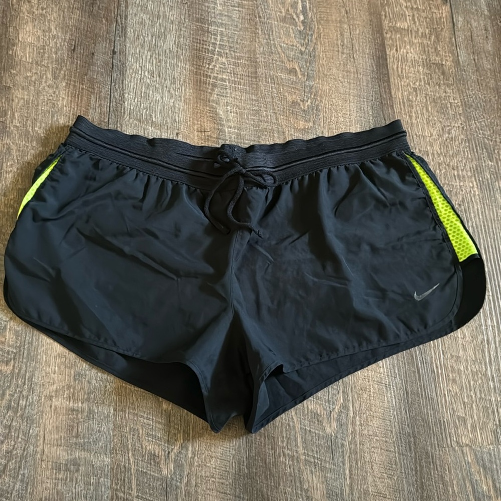 Black Nike shorts smoke free, pet friendly home.